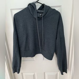 90 degree cropped grey sweatshirt